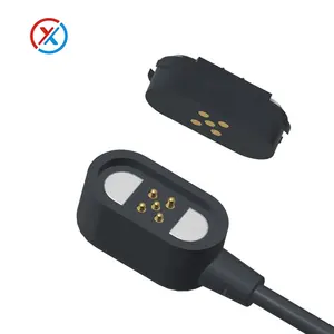 Kabel pengisi daya magnetis, kabel data USB isi daya Cepat tahan air 5PIN, kabel magnetis pogo pin