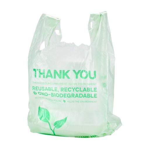 Супермаркет с печатными ручками, LDPE/HDPE, сумка для покупок, пластичная биоразлагаемая сумка P-life