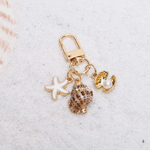 Minimalist Natural Seashell Keychain Imitation Pearl Bag Pendant Cute Girls Bag <b>Hanger</b> Decor Fashion Women Bag Jewelry - Product Image 6