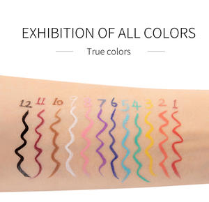 อายไลเนอร์แฮนไดยัน 12 สี อายไลเนอร์กันน้ำแบบปากกา สีรุ้ง แต่งหน้าวันหยุด อายไลเนอร์กันน้ำ - Product Image 5