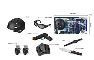 Thiết Bị Cảnh Sát Với Bulletproof Tay Còng Mũ Bảo Hiểm Cảnh Sát Đặt Cho Trẻ Em Để Giả Vờ - Product Image 3