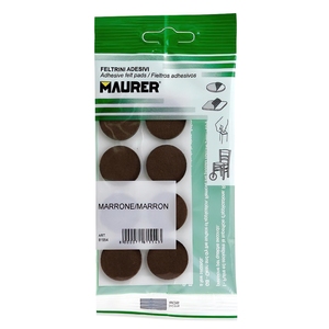 Feltro Adesivo O/ 24 mm. Confezione blister da 8 pezzi) Marrone - Product Image 1