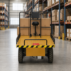 Carro <span class=keywords><strong>de</strong></span> Plataforma Eléctrico <span class=keywords><strong>de</strong></span> 48V con Jaula para Carga, para Logística <span class=keywords><strong>de</strong></span> Almacén, Fábrica, Taller, Manejo <span class=keywords><strong>de</strong></span> Materiales Industriales - Product Image 2
