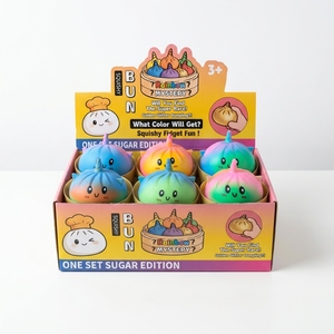 Wholesale Novel Shapes Dumpling Stress Ball Colorful Dumpling Squishes Stress Bun Dumpling Stress Relief Fidget Toy - Product Image 1