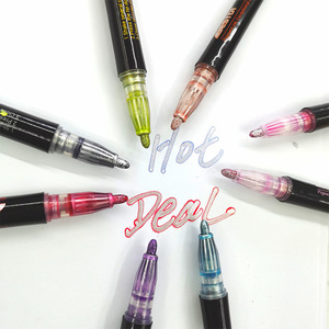 Nouveau design – Lot de marqueurs permanents à double ligne, scintillants et fluorescents, pour roches, sacs en toile et tasses - Product Image 3