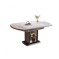 Table à manger moderne et simple en ardoise, style luxe léger, rétractable et pliable, avec fonction de cuisson à induction, pour usage en restaurant