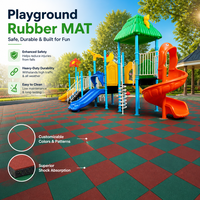 Tapis de jeu extérieur en caoutchouc SBR antidérapant, absorption des chocs, revêtement de sol de sécurité extérieur pour parc pour enfants, maternelle