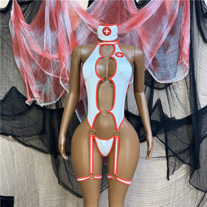Jiubaju Lingerie <span class=keywords><strong>Sexy</strong></span> pour Femmes, Sous-vêtements Érotiques, Babydoll, Costumes de Lingerie, Uniforme de <span class=keywords><strong>Cosplay</strong></span> de Sœur d'Accouchement ou Infirmière, Halloween - Product Image 3