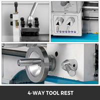 Mini tour à métaux CNC 1100W à vitesse variable, tour de table