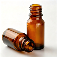 Flacon compte-gouttes en verre ambré de 10 ml pour huiles essentielles avec bouchon inviolable