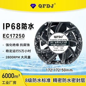 Ventilador Axial para Ductos QFDJ de 18 Pulgadas, 12-24V, Aspas de Plástico Gris para Ventilación y Deshumidificación - Product Image 5