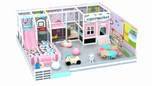 Safe Non-toxic soft kids indoor playground equipment children with <b>trampoline</b> park and ocean theme for resort hotel adventure - Product Image 2
