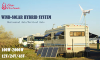 Générateur éolien à axe vertical pour camping-car, 300W 12V 24V, faible vitesse du vent, pour l'éclairage et les petits appareils électroménagers