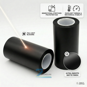 <span class=keywords><strong>Film</strong></span> BOPET Noir Mat Haute Résistance Écologique pour Diaphragmes de Haut-Parleurs et Composants Acoustiques - Performance Audio Stable - Product Image 3
