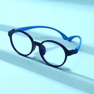  Sunbest Eyewear F601 Azul Computador Óculos de Luz de Bloqueio de Nylon das Crianças Por Atacado Crianças Anti Luz Azul Óculos Frames