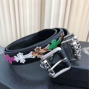 Chất Lượng Hàng Đầu Chính Hãng Người Đàn Ông Da Vành Đai Con Lăn Đôi Pin Khóa Y2K Bất Da Bò Vành Đai Với Màu Đen Đầy Màu Sắc Chéo Các Bản Vá Lỗi Cho Phụ Nữ - Product Image 2