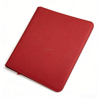 Carpeta y Porta Tarjetas de Crédito Personalizable, Portátil, de Cuero PU, con Bloqueo RFID, Diseño de Carga Superior y Cierre de Cremallera