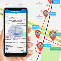 Collier GPS pour animaux de compagnie en plastique étanche IP67 Mini 4G LTE Localisateur vocal Surveillance de la position en temps réel Carte SIM intelligente Traqueur de chien et de chat