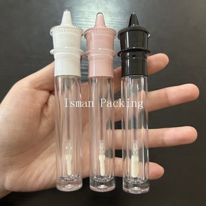 ISMAN Tubo de Brillo Labial Vacío de 5ml, Forma de Faro, Tapas Blanca, Rosa y Negra, Botella de Plástico Transparente para Maquillaje, Venta al por Mayor, Envase Recargable - Product Image 6