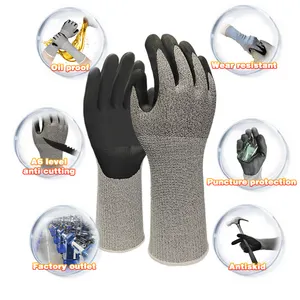 ANSI A6 Extra Long Cuff Cut Resistant Gloves Wear Resistant Labor Protective Anti Cut Safety Working Lengthened Glove