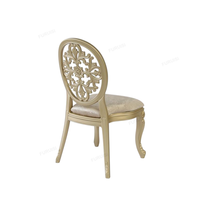 Chaise de mariage en résine blanche royale de luxe chaises de salle de banquet d'hôtel de couleur or ou blanche