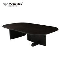 Meilleur prix Table basse moderne en bois durable avec placage fumé pour le salon
