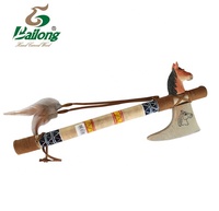 Têtes d'animaux artisanales en bois, haches, hachettes, tomahawks, décoration murale pour la maison