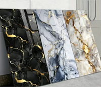 Panneau mural décoratif brillant en PVC, feuille de marbre 1220*2440*3mm pour la décoration intérieure, panneau UV, service à guichet unique et assurance qualité