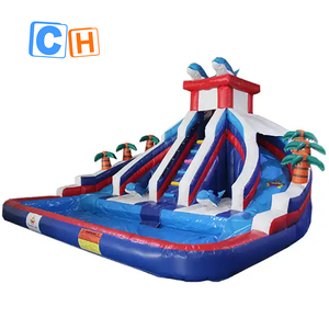 Tobogán de agua inflable para exteriores, equipo de juegos al aire libre, Tobogán grande para el agua - Product Image 1