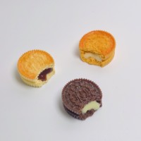 100 pièces de décorations plates en résine en forme de biscuits 3D simulés, pour scrapbooking, artisanat DIY, accessoires de décoration faits main pour téléphones et nœuds pour cheveux