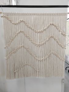 <span class=keywords><strong>Tapisserie</strong></span> <span class=keywords><strong>murale</strong></span> en macramé style vague bohème moderne avec franges douces, décorations <span class=keywords><strong>pour</strong></span> une maison chaleureuse - Product Image 2