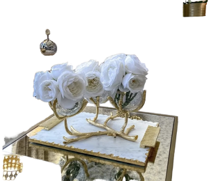 แจกันตั้งโต๊ะทรงปากกว้างทองเหลืองคุณภาพสูงทันสมัยปรับแต่งได้ ผลิตด้วยมือ น้ำหนักเบา ฐานกันลื่น เป็นมิตรกับสิ่งแวดล้อม JS - Product Image 1