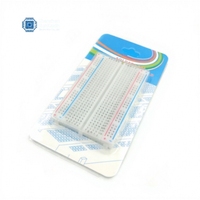 Mini-breadboards transparents blancs à 400 trous, connectables, sans soudure, pour test de circuits et expériences
