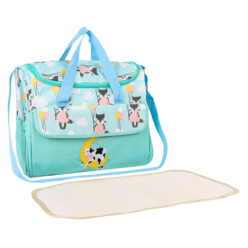 Grand format avec couvercle, motif chaton - vert