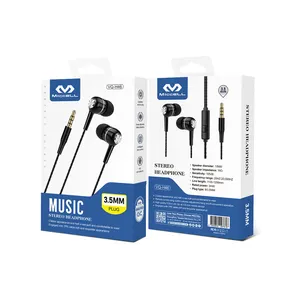 MICCELL auricolare in-ear cablato a basso prezzo sport 3.5mm auricolari cablati bass gaming auricolari cablati con scatola per apple