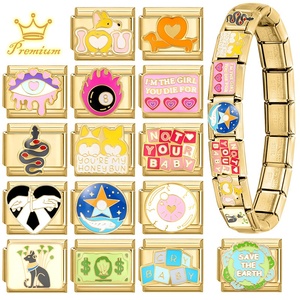 Pulsera Modular Italiana Multifuncional de Acero Inoxidable con Forma de Animal, Creativa, Dorada, Dulce y Fresca, para DIY Transfronterizo - Product Image 3