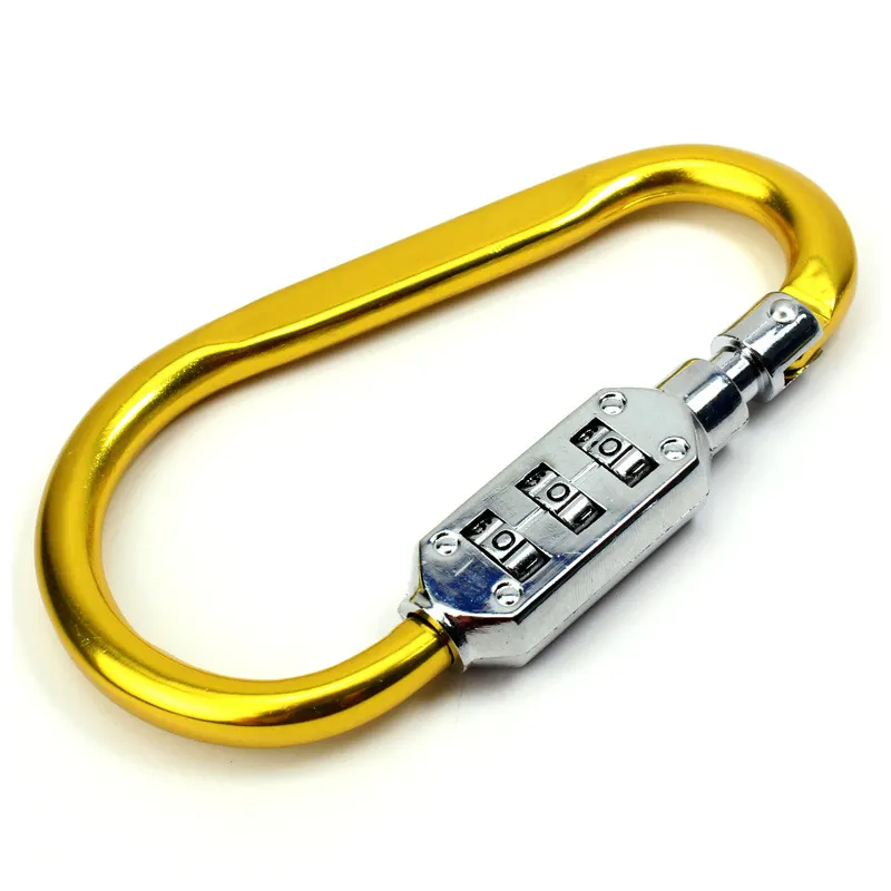 Kim Loại Carabiner kỹ thuật số Ổ Khóa Carabiner mật khẩu ổ khóa hành lý màu khóa Khóa phòng tập thể dục mật khẩu khóa Khóa