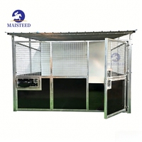 Box de Luxe pour Chevaux en Acier Galvanisé à Chaud, Abri Mobile Extérieur pour Chevaux, Équipement Équestre pour Ferme, Écurie pour Chevaux