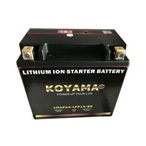 De ciclo profundo de litio de la batería de la motocicleta 12V LFP14-<span class=keywords><strong>BS</strong></span>(<span class=keywords><strong>YTX14</strong></span>-<span class=keywords><strong>BS</strong></span>) lifepo4 batería de la motocicleta para la motocicleta scooters - Product Image 1
