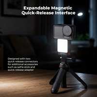 K&F Concept Plaque magnétique à dégagement rapide avec mini lumière d'appoint LED rechargeable compatible avec DJI Osmo Action 3/4/5 Pro