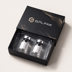 Boîtes personnalisées en carton coulissant pour ampoules <span class=keywords><strong>de</strong></span> peptides, emballage <span class=keywords><strong>de</strong></span> 3 ml, boîtes en papier personnalisées pour 2 flacons - Product Image 2