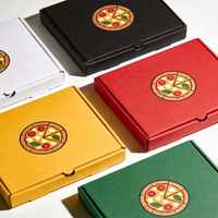 Échantillon gratuit, vente en gros, impression de logo personnalisé, boîte en carton ondulé blanc pour l'emballage de pizzas