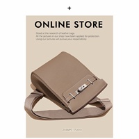 Sac de Poitrine en Cuir Véritable Pleine Fleur de Luxe Designer 2026 - Petit Sac à Bandoulière Tendance Unisexe, Vente en Gros Usine, Personnalisation