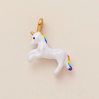 Nouveau Charm en Laiton Personnalisable DIY, Mignon Animal 3D (Chien, Canard, Licorne, Poisson, Serpent), Pendentif 14K, Créez Votre Propre Design, Cadeau pour la Fabrication de Bijoux