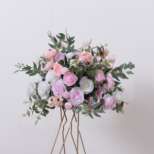 Boule de fleurs artificielles rouges en soie, ornement floral pour centre de table de mariage, vente en gros - Product Image 2