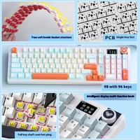 Teclado Mecánico Inalámbrico RGB AULA S98 PRO, Hotswap, Gamer, Sin Contacto, 2.4G, Tamaño Completo, Programable, Plug and Play, Construcción Metálica