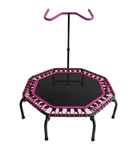 New Design Reliable Adult Indoor Bungee Cord Jumping Rebounder Gymnastic Fitness Mini Hexagon Trampoline for kids