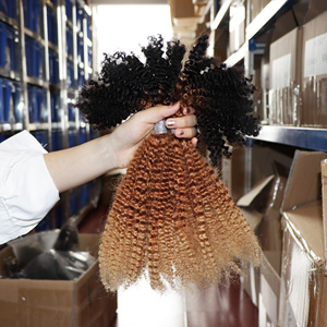 100% cheveux humains tressage cheveux Ombre couleur personnaliser disponible 12A pas cher <span class=keywords><strong>Afro</strong></span> crépus en vrac cheveux humains pour le tressage - Product Image 2