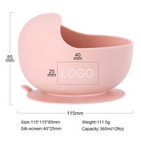 Nouvel arrivage : Ensemble cadeau d'alimentation pour bébé en silicone, 3 pièces (bavoir, bols, cuillère, fourchette) – Vaisselle d'alimentation pour enfants