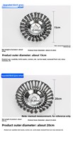 Roue de désherbage à roulement en fil d'acier torsadé de 8 pouces, accessoire pour tondeuse à gazon, décapant de rouille, pour machines agricoles et récolteuses